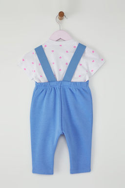 Mavi 2li K?z Bebek Pamuklu Bask?l? K?sa Kol Orme Tulum TKDSS25TU0009 - Trendyolmilla фото 3