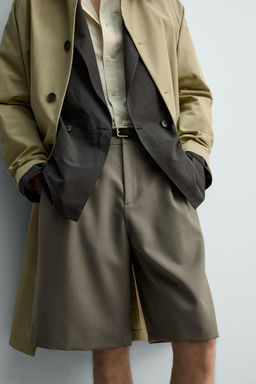 BERMUDA 100% LANA PLIEGUES LIMITED EDITION / Verde medio - Zara фото 5