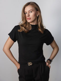 Футболка женская блузка КФ103 Черный от фабрики Спортсоло