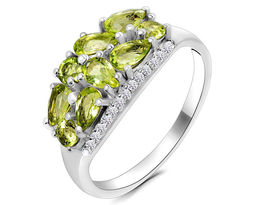 Кольцо, перидот, Арабеска