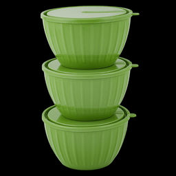 Набор салатников Sugar&Spice Vanilla с крышками (3х0,6л) фисташка SE186512050