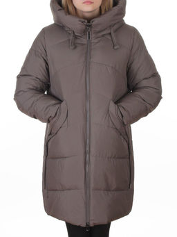 A622 GRAY/BROWN Куртка зимняя женская (200 гр. био-пух)
