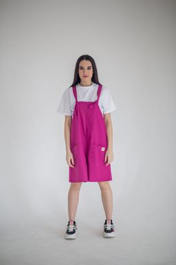ЛЁН 100% комфортный омбинезон Кэри цвет фуксия - Knitka wear фото 2
