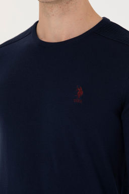 U. S. Polo Assn / Мужской темно-синий базовый свитер - U.s. polo assn фото 21