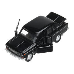 Машина металл ВАЗ-2106 Жигули, 12 см (свет-звук, двер, черный) инерц., в коробке