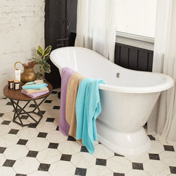 Полотенце махровое Экономь и Я 70*140 см, цв. голубой, 100% хлопок, 320 гр/м2  фото 7