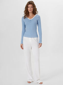 Брюки домашние женские белые - Mark formelle фото 3