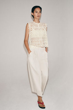 BLUSA CROCHET ZW COLLECTION / Crudo - Zara фото 4