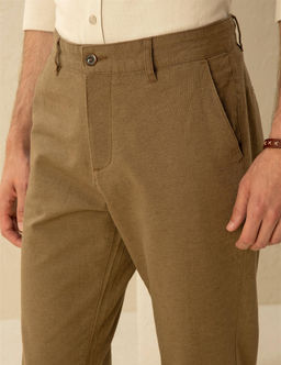 Haki Carrot Fit Keten Kar___ml_ Kanvas Pantolon - Pierre cardin фото 5