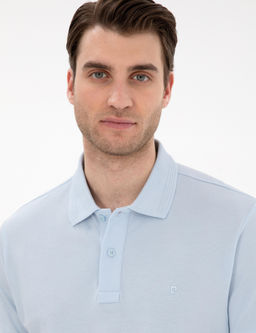 A__k Mavi Slim Fit K_vr_lmaz Polo Yaka Basic Ti__rt - Pierre cardin фото 2