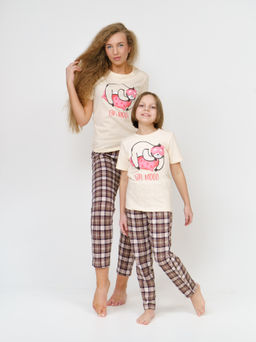 775/3Д Пижама детская "Бежевый"