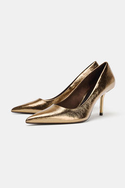 METALLIC EFFECT HIGH-HEEL SHOES - Zara фото 6