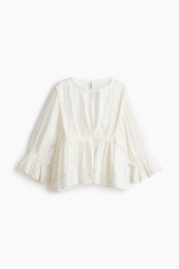 Blusa de algod?n con ribete de encaje - H&m фото 2