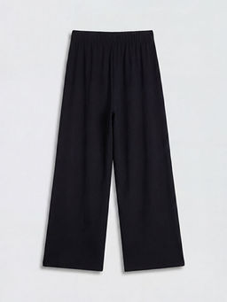 Брюки женские с эластичным поясом широкие