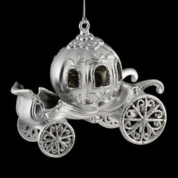 Цена за 1 шт. Украшение ErichKrause Decor Карета серебряная 11.5см