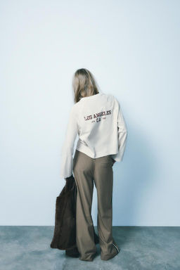 VARSITY WASHED EFFECT T-SHIRT - Zara фото 5