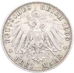 3 марки 1909 года А Германия (Пруссия)