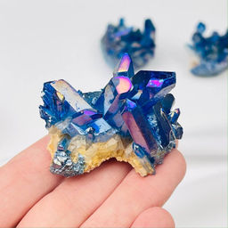 Друза из Горного Хрусталя (титан.покрытие)