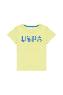 Детская неоново-желтая футболка с круглым вырезом Неожиданная скидка в корзине - U.s. polo assn фото 2