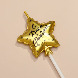 Цена за 2 шт. Набор свечей для торта, 3 шт. «Воздушный шарик. Звезда», золотые