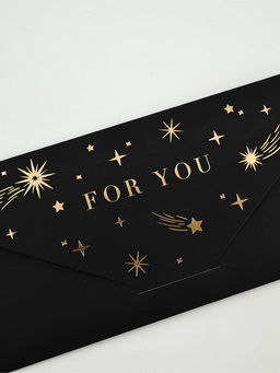 Цена за 2 шт. Конверт подарочный «Космос», софт-тач, тиснение, 19×9 см