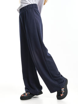 Брюки палаццо школьные штаны детская одежда девочке 33-7874 синий - Mini maxi фото 8