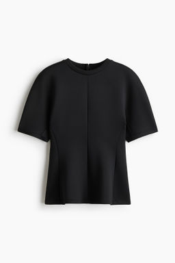 Top efecto neopreno con peplum