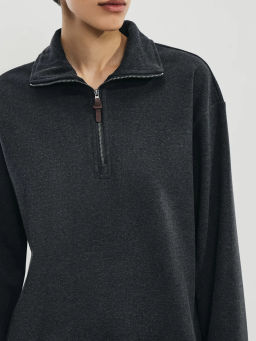 Джемпер на молнии с отложным воротником / Zarina фото 7