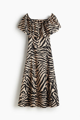 Vestido off-the-shoulder con volante - H&m фото 2
