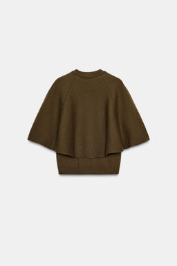KNIT CAPE SLEEVE SWEATER - Zara фото 6