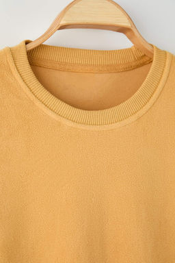 Hardal Regular/Normal Kesim Polar Bisiklet Yaka Sweatshirt/Pijama Ustu TMNAW26SW00033