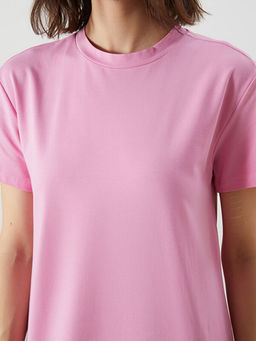 Bisiklet Yaka Y?rtma?l? Elbise