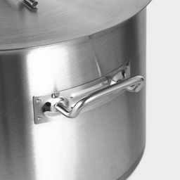 Кастрюля Hanna Knövell, 25 л, d=36 см, h=24 см, толщина стенки 0.8 мм, 201 сталь, с крышкой, индукция, дно ТРС, нержавеющая сталь