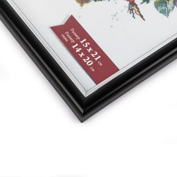 Рамка Gamma ПРК-18 15 х 21 см пластик. с оргстеклом черный