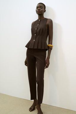 DARTED PEPLUM WAISTCOAT - Zara фото 15