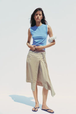 DOUBLE LAYER TRIM KNIT TOP - Zara фото 7
