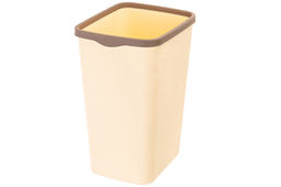 Ведро для мусора с фиксатором 9 л 23,5*19,2*29 см Тандем слоновая кость/шоколад (модель 841126)