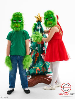 Маска и перчатки для костюма Гринч - Bruno фото 3