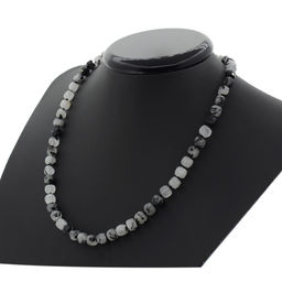 Волосатик (рутиловый кварц), круглые граненые бусины 7мм, "Текта" бусы длиной 50см