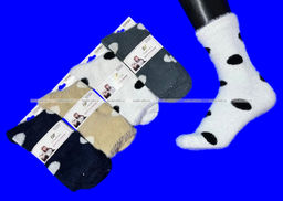 Цена за 10 пар. Ecosocks носки женские ангора НОРКА ШЕРСТЬ высокие ГОРОХ арт. 6624