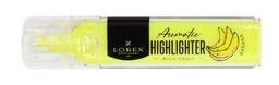 Цена за 2 шт. Маркер текстовый LOREX Aromatic RICH FRUIT.NEON 13,5 мм, желтый, скошенный