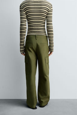 RELAXED FIT CARGO TROUSERS - Zara фото 3