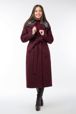 Пальто женское утепленное (пояс) - El podio фото 3