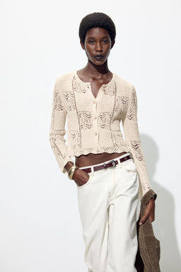 POINTELLE KNIT CARDIGAN - Zara фото 9
