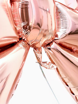 Воздушный шар фольгированный 50" "Бант" цвет розовое-золото