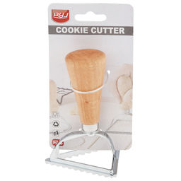 Штамп металлический для пельменей Треугольник 7х7х7см h10см, деревянная ручка, на картоне (Китай) - Домашняя мода фото 5