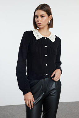 TRENDYOLMILLA Siyah Yumusak Dokulu Garni Detayl? Triko H?rka TWOAW25HI00253  фото 2