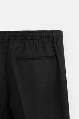 REGULAR FIT 100% LINEN TROUSERS - Zara фото 9