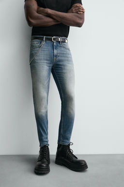 JEANS SKINNY CROPPED FIT / Azul medio - Zara фото 5