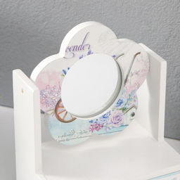 Шкатулка для украшений 1 ящик «Тележка лаванды», с зеркалом, дерево, 11×7.5×14.8 см